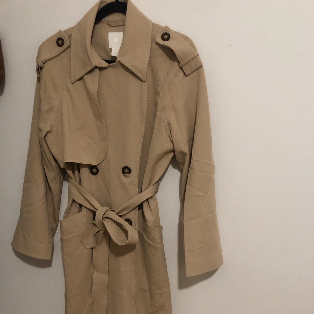 NWT H&M double breasted Long Coat S-M
